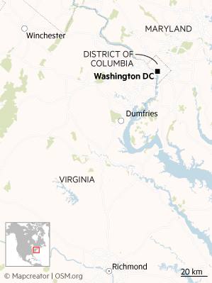 Washington DC locator map