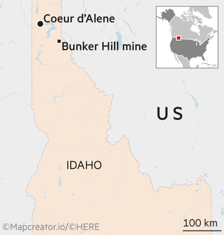 Bunker Hill Mine MAP