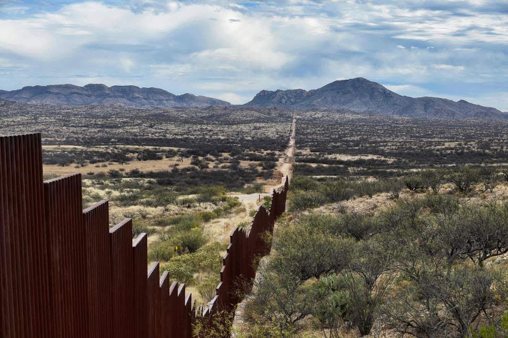 The wall between Mexico and the US
