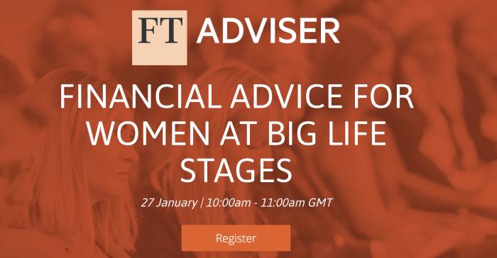 Join us for the FTAdviser Advice for Women webinar