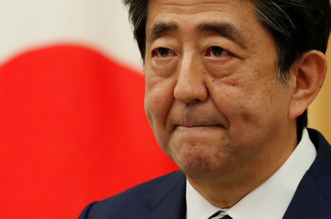 Japan stocks fall amid reports PM will resign