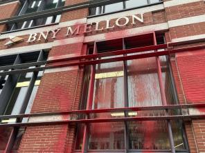 BNY Mellon targeted by protestors