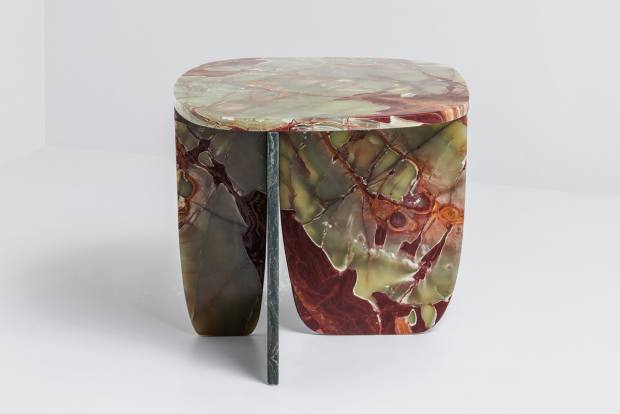 Trilithon, an onyx side table by Eindhoven-based studio OS & OOS