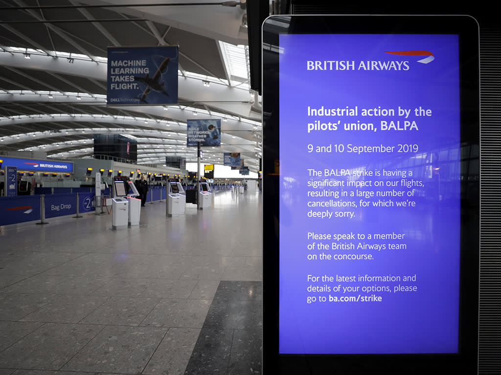 BA pilots strike over pay and conditions