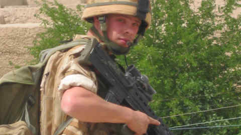 Kevin Holt during his time in The Rifles regiment
