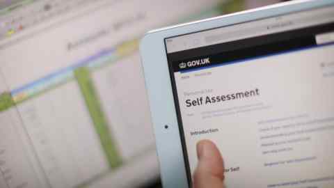 HMRC self assesment website seen on an ipad (for filling out your online tax return for tax year 2013-2014)