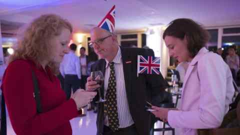 The Leave.eu party at the altitude bar in Milbank Tower, London on the night of the EU referendum.