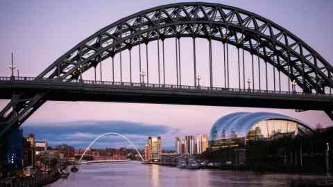 The Tyne Bridge, over the river Tyne in Newcastle, England.