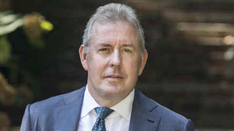 The British Ambassador to Washington, D.C. Sir Kim Darroch, poses for a portrait outside in the English garden of the British Ambassador's Residence on October 1, 2018 in Washington, D.C. © Jason Andrew for the FT