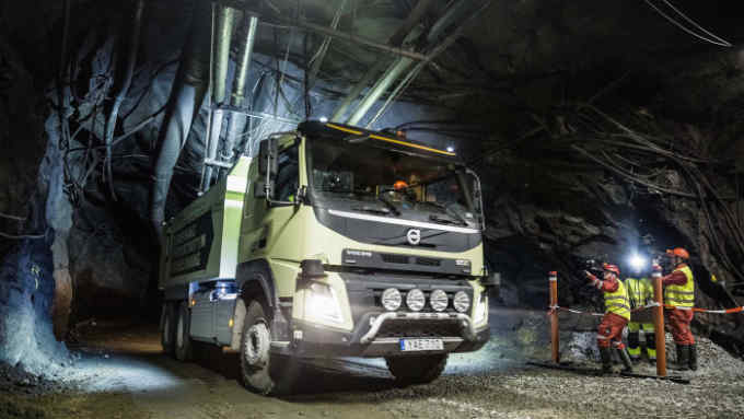 A Volvo Autonomous FMX self-driving truck, manufactured by Volvo Group, drives through underground tunnels, at Kristineberg mine in the Boliden area in Arvidsjaur, Sweden, on Friday, Sept. 2, 2016. The Autonomous FMX is equipped with LiDAR light radar sensors and GPS technology to create 3D maps of the vehicle's surroundings enabling it to navigate its way through tunnels. Photographer: Krister Soerboe/Bloomberg