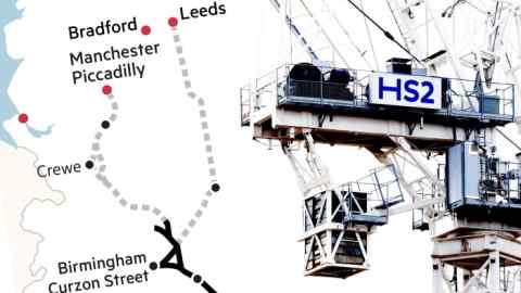 Montage of HS2 route
