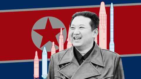 Een testraket afgevuurd door Noord-Korea