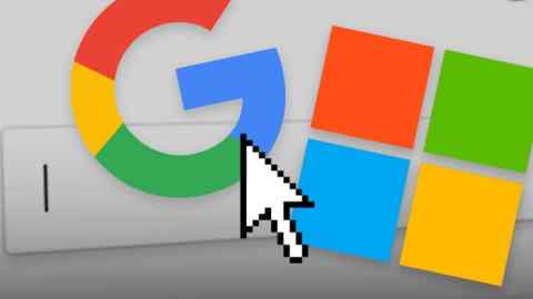 Logos for Google and Microsoft