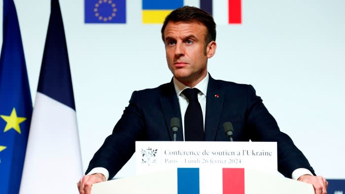 Френският президент Еманюел Макрон каза че изпращането на западни войски