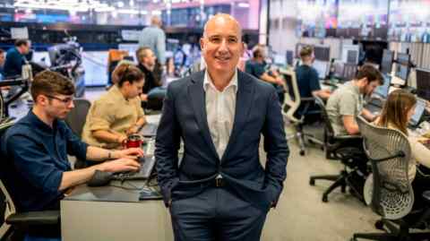 Angelos Frangopoulos in the GB News newsroom