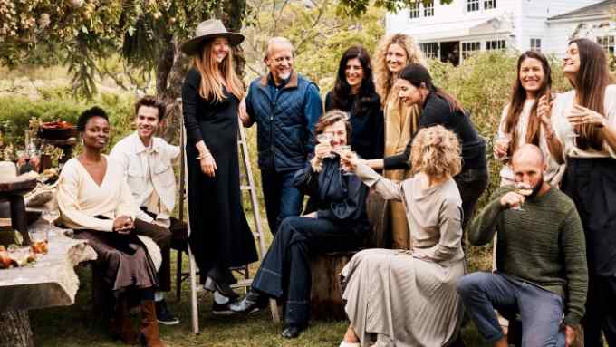 From left: jewellery designer Ope Omojola, Colin King, Standefer, Alesch, food stylist Alison Attenborough (seated), Sarah Natkins, florist Alex Crowder, food stylist Daphne Birch, stylist Elevine Berge, Cassandra Perez and Michael Foley (seated), co-founders of design studio Plot 1, and Roman and Williams business and strategy VP Federica Milan