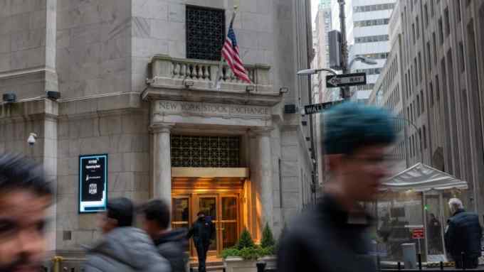 Outside the New York Stock Exchange