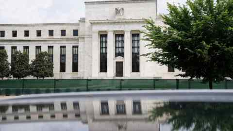 Buitenkant van de Federal Reserve in Washington
