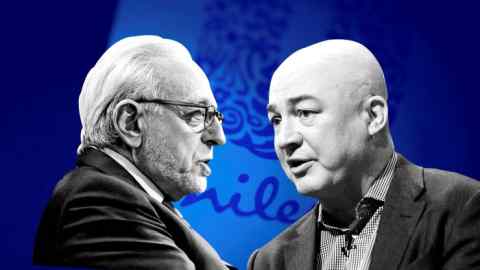 Trian Partners co-founder Nelson Peltz and Unilever chief executive Alan Jope