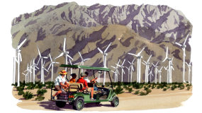 Postcard from Palm Springs: into the wind-turbine woods image