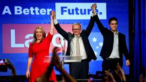 Albanese claims victory to become first Australian Labor prime minister in nine years image