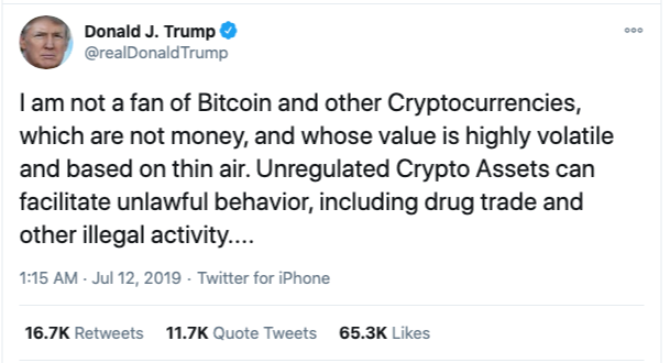 Donald Trump Tweet Bitcoin