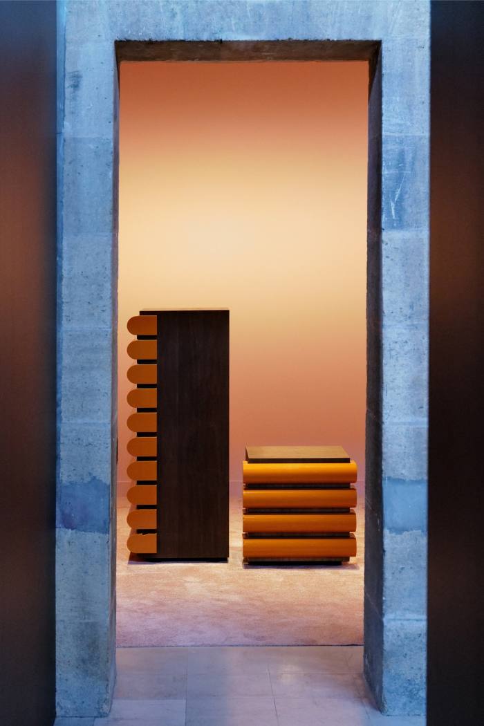 Vigo’s Storet chest of drawers and night table, 1992 