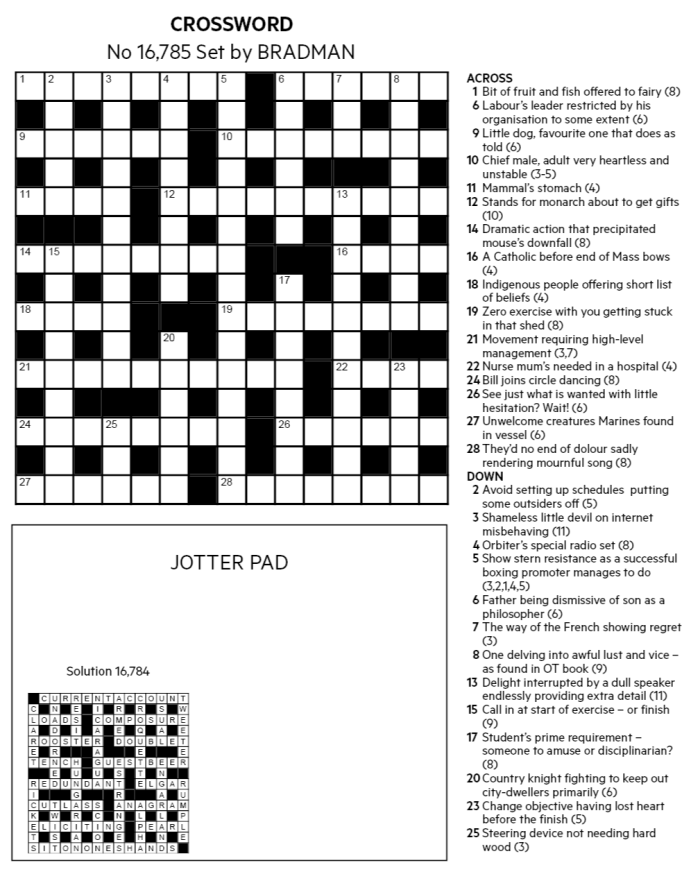 case in point 8 letters crossword