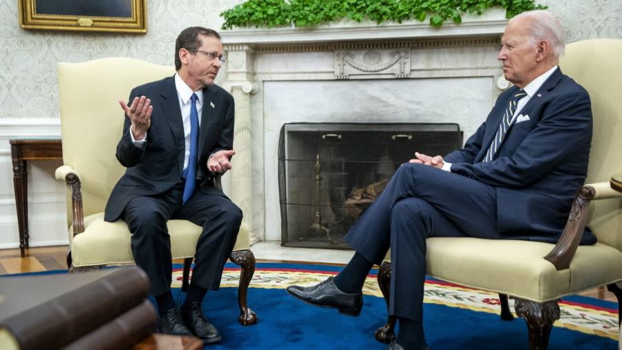 Biden meets Israel’s president after extending invite to Netanyahu