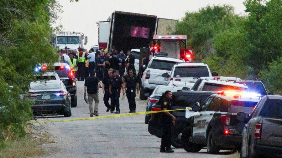Officials say 46 migrants found dead in tractor trailer in Texas
