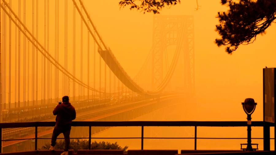 Durch den Rauch von Waldbränden ist die Luftqualität in New York die schlechteste der Welt