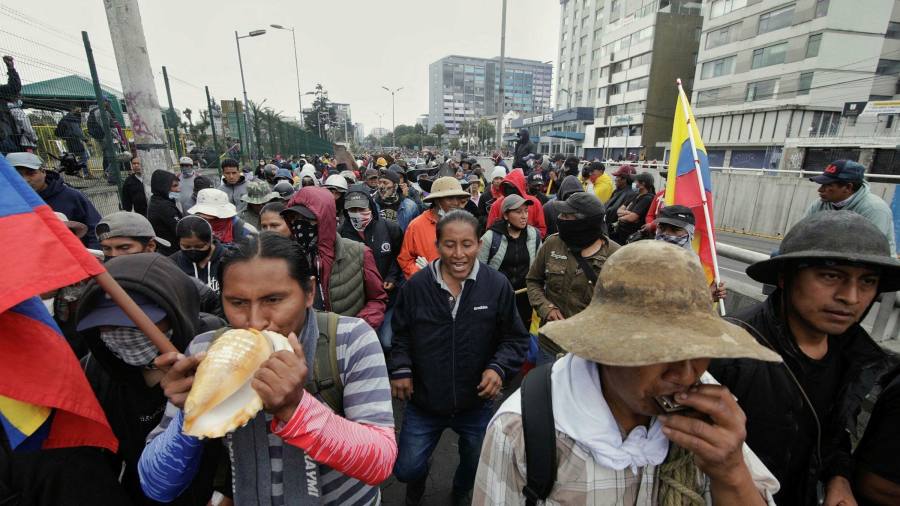 Violent protests over food and fuel prices bring Ecuador to a standstill